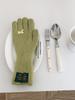 Guantes de Invierno Cálidos para Mujer, Estilo Coreano de Blogger, Tejido de Punto con Lazo, Color Sólido, Sencillos, Combinan con Todo, Táctiles, Cálidos, Lindos