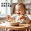 Mesa para Alimentar Bebés Vajilla Suplemento Alimenticio para Bebés Tenedor Cuchara Portátil de Giro Flexible Entrenamiento Grado Alimenticio para Niños