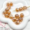 Cuentas redondas finas y coloridas con destellos, estilo ins, cuentas sueltas acrílicas para bricolaje, pulsera de cadena para teléfono móvil brillante, material hecho a mano, accesorios bonitos