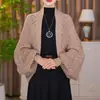 2026 Nuevo Chal de Punto Ropa Exterior para Mujer Moda Versátil Elegante Holgado Manga Larga Otoño Invierno Calidez Temperamento Cárdigan