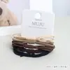 Gomas para el pelo estilo coreano en paquete de tarjeta con código de barras, Accesorios para el pelo de supermercado para mujer, Bandas elásticas gruesas de alta elasticidad, Anillos para el pelo sin marcas, Elásticos para coleta alta