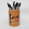 Porta-canetas de Bambu Inspirador Presente para Mesa de Escritório Criativo Estudantes do Ensino Fundamental e Médio Armazenamento Redondo Porta-canetas da Moda