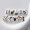 Libro Rojo Pequeño Moomin Dibujos Animados Tridimensional Lindo Asiático y Americano Pegatinas para Uñas al por Mayor en Stock Adhesivo Impermeable Pegatinas para Uñas de Teléfono Móvil