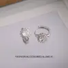 Brincos de Zircônia em Formato de Coração de Açúcar, Estilo Novo, Brincos de Moda de Nicho de Alto Padrão, Luxo Leve, Sensação de Alto Padrão, Brincos Exquisitos para Mulheres
