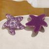 Pendientes de resina de estrella de mar de cinco puntas cóncavo-convexas brillantes de color caramelo, parche para zapatos con agujeros para carcasa de teléfono móvil, joyería DIY
