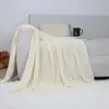 26 Manta de Sofá con Patrón de Piña de Lujo Nórdico Ligero, Manta Tejida, Manta de Oficina, Manta para Siesta, Cubierta de Cama, Manta Individual