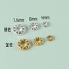 S925 Plata Esterlina Botón Anillo Espaciador Cuentas DIY Hecho a Mano Cuerda Cuentas Pulsera Collar Cuenta Suelta Accesorios de Joyería
