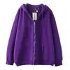 Sudadera de Color Sólido Transfronteriza Suministro Sudadera con Cremallera para Hombre y Mujer Cárdigan Liso Sudadera con Cremallera Stock Disponible