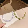 Pulsera de flor ovalada de circón con un diseño de nicho, estilo fresco y natural, versátil y lujosa, un accesorio de joyería fina para mujer