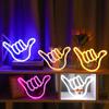 Nueva Barra de Luz Neón LED Escena Diseño Luz de Ambiente Forma de Gesto Luz Decorativa de Habitación Luz Nocturna Creativa