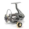 Carrete de Pesca Spinning para Pesca de Arrastre de Comercio Exterior, Carrete de Pesca para Lanzamiento a Larga Distancia, Bobina Inclinada Ampliada, Carrete de Pesca para Pesca de Balsa, Carrete de Pesca, Carrete de Pesca Giratorio Totalmente Metálico
