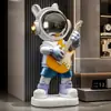 Decoração de Chão de Astronauta com Guitarra de Luxo Leve para Sala de Estar, Grande Armário de TV de Astronauta, Ornamento para Sofá, Presente de Inauguração