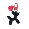Estilo Ins Perro Globo Color Caramelo Colgante Llavero Metal Amor Estuche para Auriculares Colgante de Bolso Accesorios para Pareja