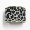 Pulseira Europeia e Americana Nova Estampa de Leopardo Estampa de Zebra Punho Largo Aberto Moda Retrô Textura de Crina de Cavalo Borda Metálica Pulseira Atacado
