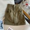 Saia casual solta de verão coberta de carne, gordinha, plus size, 300 kg, moda, cintura alta, estilo de trabalho, saia meio comprimento, roupas femininas