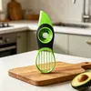 Cuchillo de Aguacate Tres en Uno, Herramienta para Abrir, Pelar y Sacar la Pulpa de Aguacate, Gadget para Rebanar la Pulpa de Aguacate