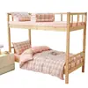Conjunto de cama puro algodão de três peças para estudantes universitários, lençol de cama 100% algodão, capa de edredom, protetor de colchão, roupa de cama de solteiro para dormitório