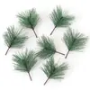 Hojas de Pino Navideño Plantas Artificiales Tiras de Agujas de Pino de Plástico Tiras de Plantas Acuáticas Ramas de Decoración Navideña Accesorios de Rama de Flor Vegetación