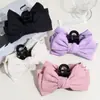 Pinza para el cabello de color sólido simple estilo coreano con lazo para recogidos, pinza de tiburón exquisita para el cabello, accesorio para el cabello versátil y elegante para mujeres