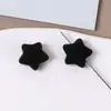 Dulces y Versátiles Accesorios para el Cabello de Estrella de Cinco Puntas Perforada Recta de Acrílico Flocado para Otoño e Invierno Diadema Accesorios para Manualidades