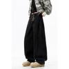 Jeans Machete de Pierna Ancha Lavados Estilo Americano para Hombre Primavera Marca de Moda Sueltos Rectos Baggy Peto de Bolsillo Grande