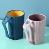 Vaso portátil creativo para hacer gárgaras, vaso para cepillo de dientes doméstico con asa, vaso sencillo para hacer gárgaras en dormitorios de estudiantes, portadientes para parejas