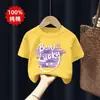 2026 Nueva Camiseta de Verano Elegante y de Moda Estilo Coreano para Niñas, Top de Manga Corta para Niñas, Ropa de Algodón Puro