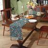 Camino de Mesa con Borlas Retro Estilo Nuevo Americano Transfronterizo Hilo de Planta Jacquard Teñido en Hilo Cubierta para Mesa de Centro Mueble de TV Toalla Ins Bandera para Pie de Cama