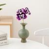 Vaso de Cerâmica Antigo Chinês Shumen Decoração Zen para Entrada de Sala de Estar Arranjo de Flores Simuladas Sensação de Luxo Leve e de Alta Qualidade