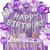 Paquete de Globos de Película de Aluminio Amazon Transfronterizo Decoración de Fiesta Set de Letras Globo de Cumpleaños de Papel de Aluminio Venta al por Mayor