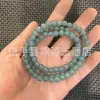 Alternativa Asequible a las Pulseras Costosas de Jadeíta Azul Agua para Hombres y Mujeres, Abalorios Estilo Vintage, Pulseras y Collares de Jade Cortados Rectos Color Azul Lago Verde Aceite