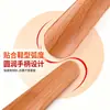 Calzador corto de madera maciza, levantador de zapatos portátil para uso doméstico, calzador de madera compacto de 17 cm