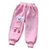 Pantalones de niña, otoño e invierno, pantalones casuales de polar para niñas, pantalones deportivos casuales, ropa de invierno, pantalones deportivos gruesos de una pieza con forro polar para niños