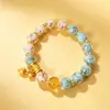Pulseiras de vidro coloridas luminosas para melhores amigos e casais, pulseiras de vidro com cinzas de incenso brilhantes, joias, presentes, em estoque para atacado