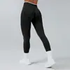 Pantalones de Yoga sin Costuras de Cintura Alta Estilo Europeo y Americano con Efecto "Trasero de Melocotón" para Correr al Aire Libre y Deportes, Pantalones de Fitness de Secado Rápido