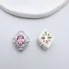 Colar de Contas Multi-Passo com Rombos de Zircônia Micro-Pavimentados Cor Preservada 18K Banhado a Cobre Acessórios para Joias DIY Material para Miçangas de Cristal