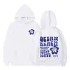 Sudadera Infantil Estampada QEEAN BEACH WILD WAVE 1971 Otoño Invierno Holgada para Niños y Niñas