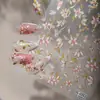 Adesivos de Unha Flor de Pessegueiro Esmalte Cloisonné Estilo Antigo Populares da Sky, Adesivos de Decoração de Unha DIY Impermeáveis Estilo Chinês em Relevo