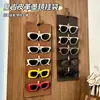 Cordón de Cuero Retro para Gafas de Sol Bolsa Uso en Casa Gran Capacidad Montado en Pared Bolsa de Almacenamiento para Gafas Bolsa de Almacenamiento para Exhibición de Gafas de Sol