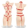 Lingerie Sexy BDSM Amarrando Sedução Corda Roupas Conjunto qqny Roupas de Rede Sedutoras Uniforme Mulher Dropshipping