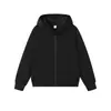 Exclusivo para comércio exterior transfronteiriço: Moletom com zíper de fleece de 230g para homens e mulheres, moletom com capuz e gola redonda, jaqueta versátil de cor sólida