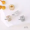 Anel de Diamante de Cobre Banhado a Ouro 14K Pulseira de Corrente com Contas Espaçadoras de Camada Única e Dupla Roda de Estrada Acessórios para Joias DIY