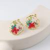 Explosión transfronteriza de hiedra, textura de lujo ligero, aretes de flor seca, creativos, flor real, regalo de flor real, flor eterna, aretes de resina