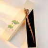 Caja de Regalo para Pasador de Ébano, Pasador de Estilo Chino Tradicional, Accesorio para el Cabello Hanfu, Accesorio de Moda, Adorno para el Cabello, Pasador para Recogido, Sensación de Alta Gama