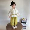Conjunto de Otoño para Niñas 2025 Nuevo Otoño para Niños Estilo Coreano Moda Casual Conjunto de Dos Piezas Bebé Primavera y Otoño Elegante