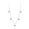 Joyería de Plata de Ley S925 Nueva Transfronteriza Europea y Americana Moda Cadena para Clavícula Versátil Personalizada Ojo del Diablo para Mujer