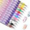 Bolígrafos para Arte de Uñas de 12 Colores de Venta Caliente Transfronteriza, Bolígrafos Marcadores, Set de Bolígrafos para Arte de Uñas, Pintura de Arte de Uñas DIY