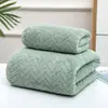 Juego de Toallas y Toallas de Baño Transfronterizo, Absorbente y Antibacteriano, Toalla de Baño Grande para Hombres y Mujeres, Toalla Facial Natural de Terciopelo Coral de Alta Calidad para el Hogar