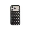 Capa de Celular Minimalista de Bolinhas Nicho Estilo Coreano para iPhone 17 Pro Max Adequada para 16 Pro Max, Revestida de Resina 15 Pro, 14 Pro