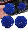 Criativo de fronteira para carro, totalmente com diamantes, silicone, porta-copos de carro, para copo de carro, redondo, tapete antiderrapante, tapete de isolamento térmico, strass, e-commerce